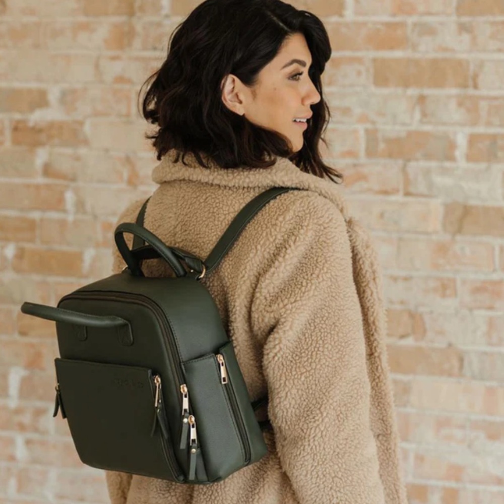 Stylish Green diaper bag or backpack for Women